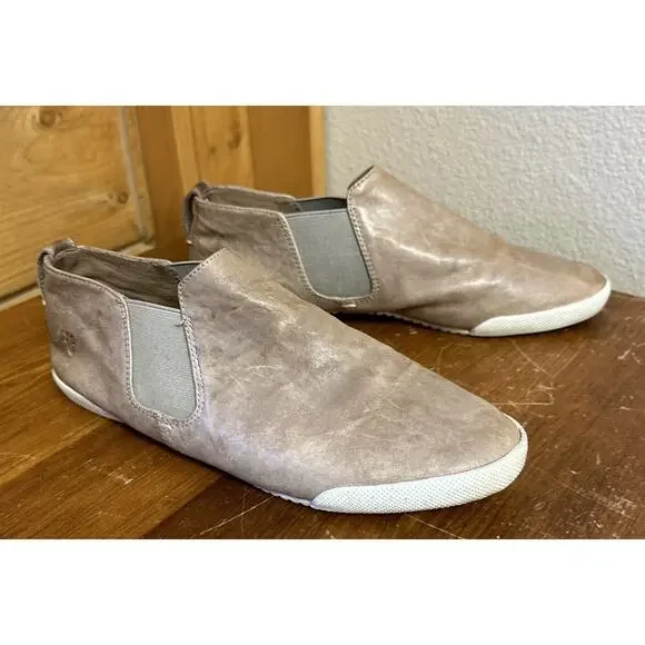 Frye Melanie Slip On Flats 8 M Bootie Shoe Leather Comfort Minimalist Neutral - Picture 8 of 10